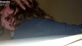 Blonde Girlfriend Loves Deepthroating Friend's Dick in Thong and Panties Intensely