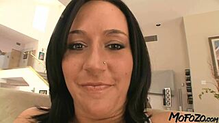 College student with big tits moans in first rough sex!