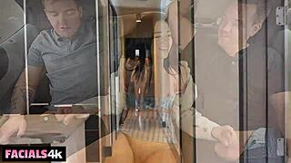 Outdoor vloggers turn Vanessa Marie's face into a cum dump