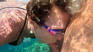 I enjoid underwater sex with hot milf, licking her wet pusy