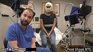 freshman taylor ortega gets mandatory hitachi orgasm from doctor tampa nurse shaved pussy gaping assfucking vibrator