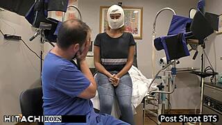 freshman taylor ortega gets mandatory hitachi orgasm from doctor tampa nurse shaved pussy gaping assfucking vibrator