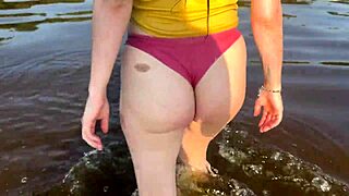 Wow, met my stepsister at the beach, teased in the cabin, and ended up having rough sex at home.