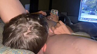 Purple Toy Enters Chick, She Squirms Grabbing Nipples, Struggling With Cigarette And Monster Drinks