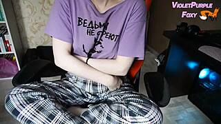 Virgin Plays with Her Nipples to Orgasm When Home Alone