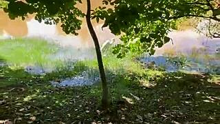 Latina couple's park romp with big cock