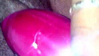 My ex ebony girlfriend plays with vibrator and suck my cock