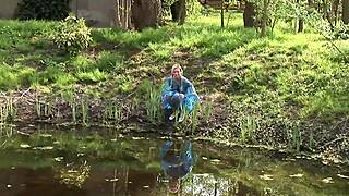 Deniska plays perverted games with masked men outside?