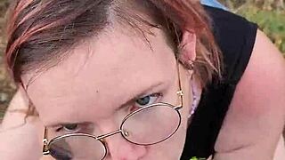 Petite blowjob in nature during Cyprus trip