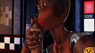 playing with toy freddy and getting wild with blowjobs 😈