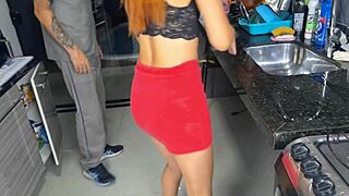 casada gets plumber blowjob without panties outdoors