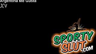 in this yoga session, the big bubble butt latina shows off her huge tits and puffy cameltoe in tight spandex