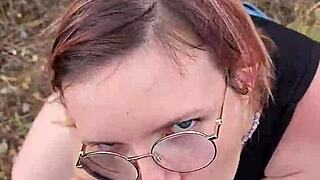 Petite blowjob in nature during Cyprus trip