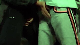 We fuck passionately with clothes on, mutual masturbation leading to intense orgasms and cum