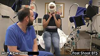 freshman taylor ortega gets mandatory hitachi orgasm from doctor tampa nurse shaved pussy gaping assfucking vibrator