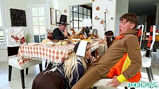 dirty family fuck before the holiday feast, mother-in-law and father-in-law getting wild