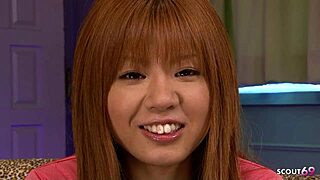Redhead Skinny Japanese Girl Intense Pov Blowjob Cumplay Cum In Mouth Uncensored Jav Japan