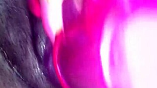 My ex ebony girlfriend plays with vibrator and suck my cock