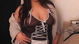 Kandy Kane's big tits bounce during deepthroat blowjob as BBW housewife 😍