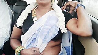 Indian Bhabi Whispers Dirty in Car Romance 😈