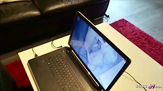 Neighbor Catches Him Watching Porn and Joins for Fuck