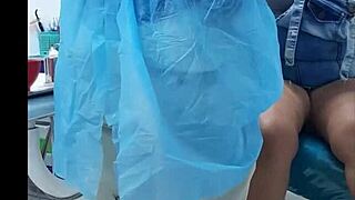 My dentist appointment ends with big cock in my mouth, riding and ass worshiping in hospital.