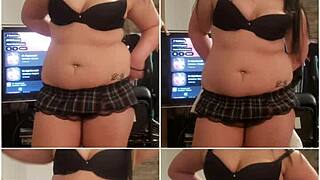 Kandy Kane's big tits bounce during deepthroat blowjob as BBW housewife 😍