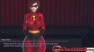 Can Helen Parr Handle Orgasm From Big Tits Play And Tight Pussy Licking In 3D?