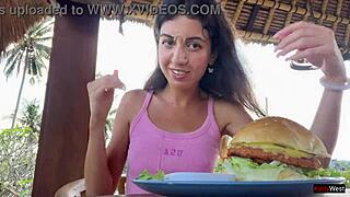 Waiter Cums on My Face in Public Cafe - I Love Dining Covered in Cum!