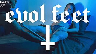 Licking toes awakens deep desires in her.