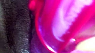 My ex ebony girlfriend plays with vibrator and suck my cock