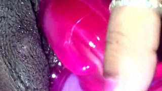 My ex ebony girlfriend plays with vibrator and suck my cock