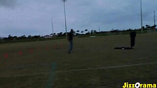 jizz o rama: big tits blonde gets fucked hard on the basketball court