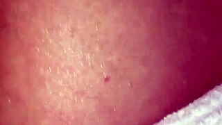 Wife explores her pussy with dildo and spreading toys in intimate session