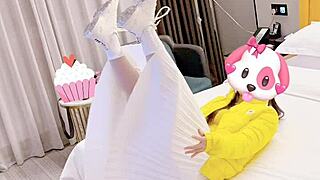 Vietnamese teen explores wet pussy with handjob in a subtle, intimate homemade session