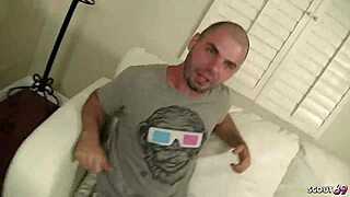 big tits nymphomaniac mature bitch in fishnet body seduces to hard and sloppy casting fuck with big dick boy