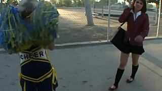Two sexy cheerleaders for big hard cock