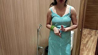 Indian Bhabhi Screams In Ecstasy During Shower Sex After Bath!