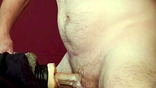 I'm hard fucking my toy, showing off my asshole as I edge to cum