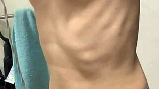 After Shower with Japanese Wife I Pinched and Licked Her Big Nipples During Sex