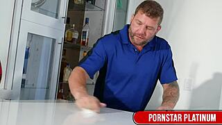 Cheating blonde alura jenson fucks bartender colby jansen