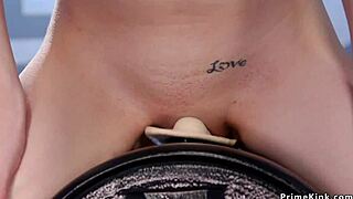 Brunette Stockings Monster Machine Fuck