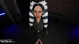 Does Ahsoka Blow and Ride Anakin's Huge Cock in VR Cosplay?