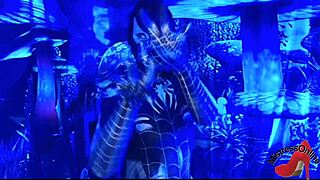 Spiderbabe in a sexy Halloween costume!