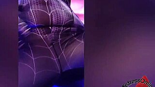 Spiderbabe in a sexy Halloween costume!
