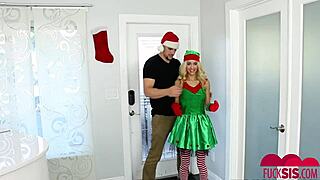 uma jolie in extra small 18+ elf on the shelf gets bent over