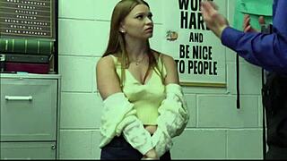 teenshoplifter - tiny 18+ teen shoplifter fucked by officer after strip search - mazy myers mike mancini