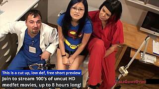 Bold Little Mina Poisoned by Kryptonite Condom, Needs Intense Doctor Saving in Tampa Gyno Exam!