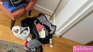 amateur wife gets anal and pussy creampied at home