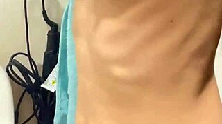 After Shower with Japanese Wife I Pinched and Licked Her Big Nipples During Sex